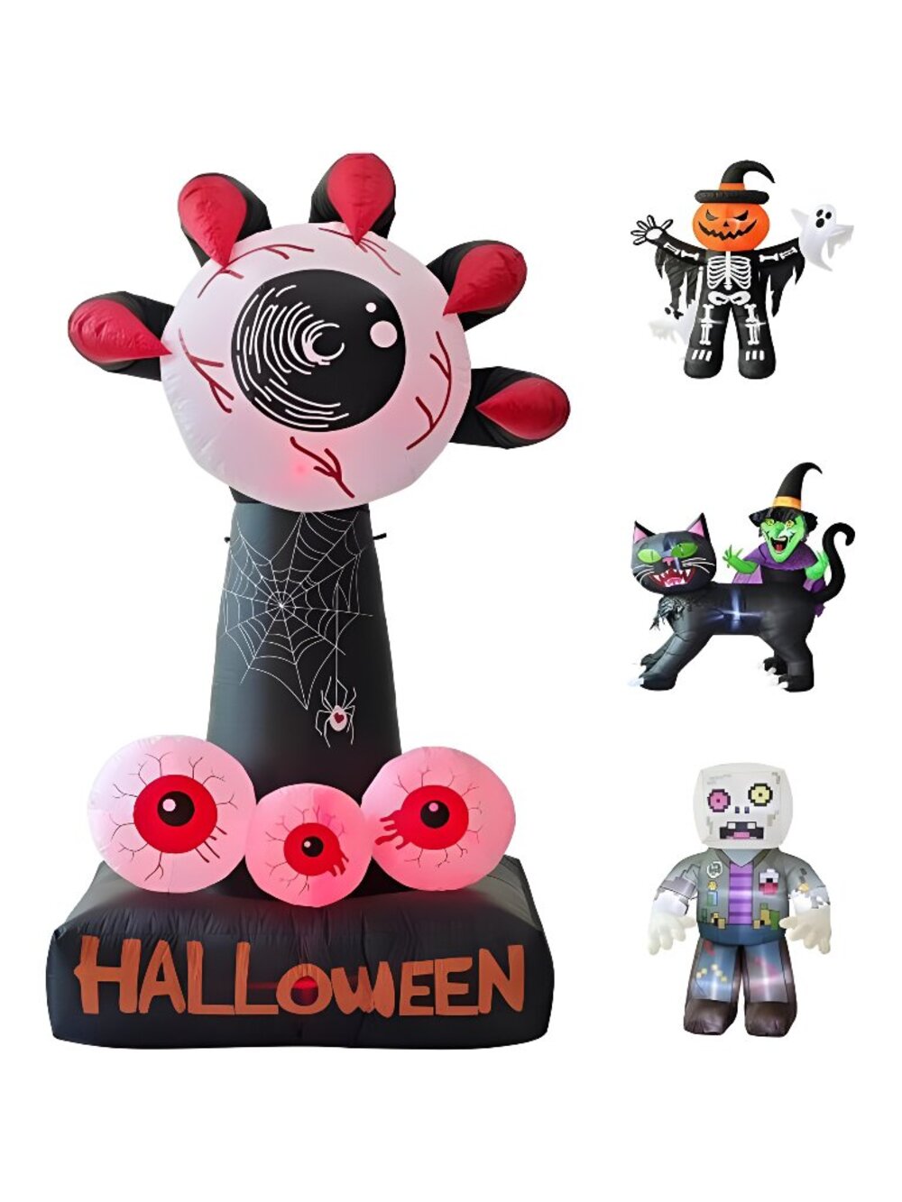 8ft Hell's Eye Spooky 2025 Halloween Inflatable Decorations - Eyeball &